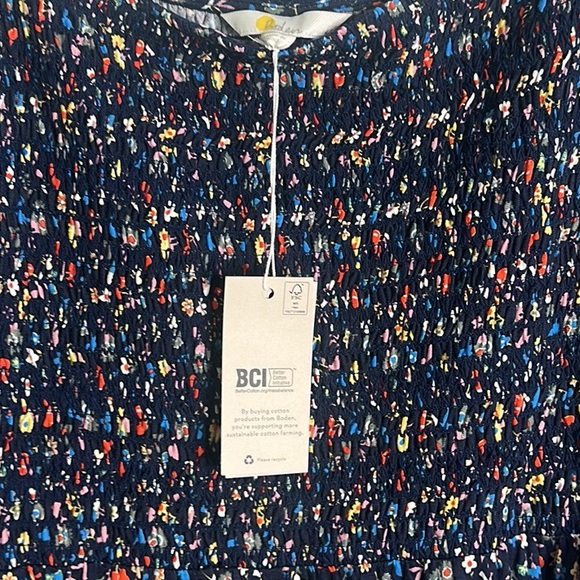 Boden floral print smocked midi dress size 16/18 - Picture 11 of 12